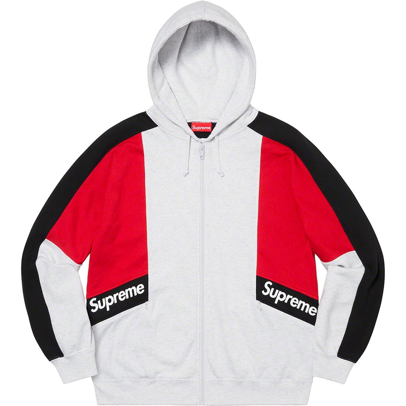 Color Blocked Zip Up Hooded Sweatshirt view 3